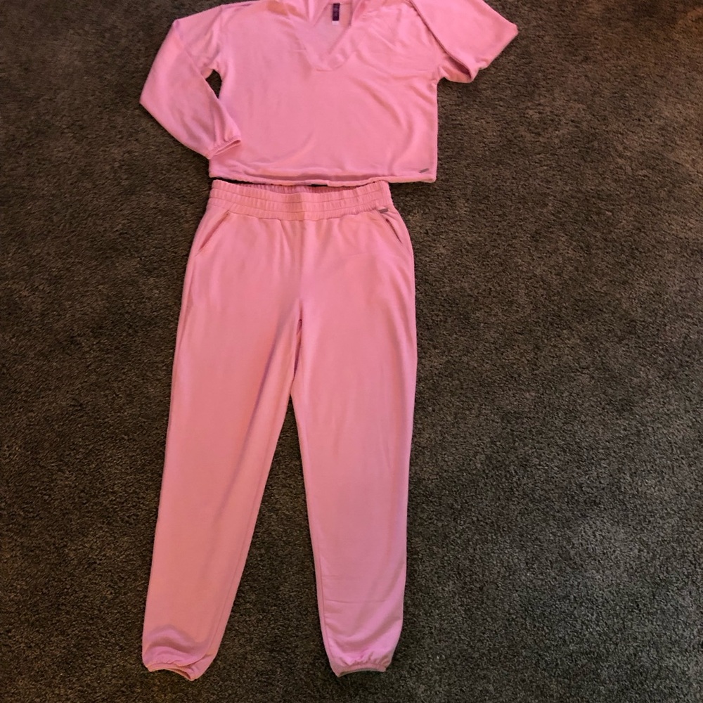 Adore Me Blush Pink V-Neck Hoodie